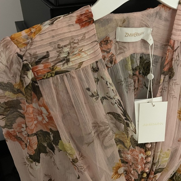 NWT 🌸 ZIMMERMANN Floral Mini Dress - Picture 4 of 14